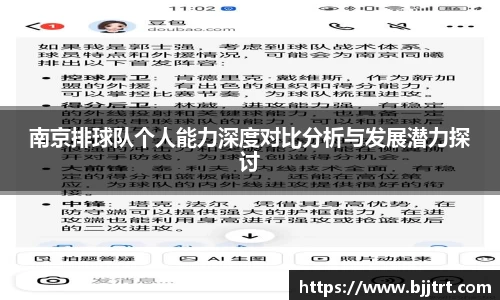南京排球队个人能力深度对比分析与发展潜力探讨